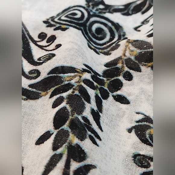 Just Cavalli Patterned Sheer Sparkly V Neck Tunic Size Xlarge. New with tags - Picture 7 of 10